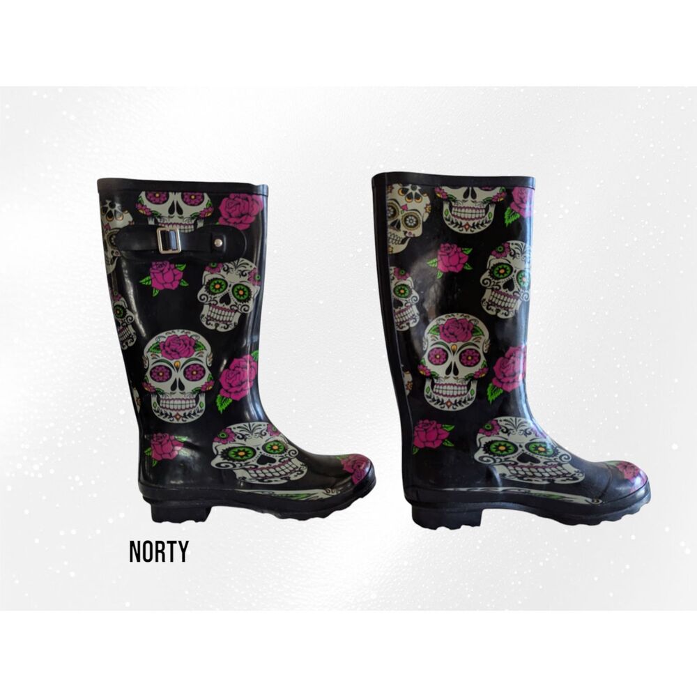 NORTY Women's Hurricane Rain Boots Knee High Calf Length  Sz 8